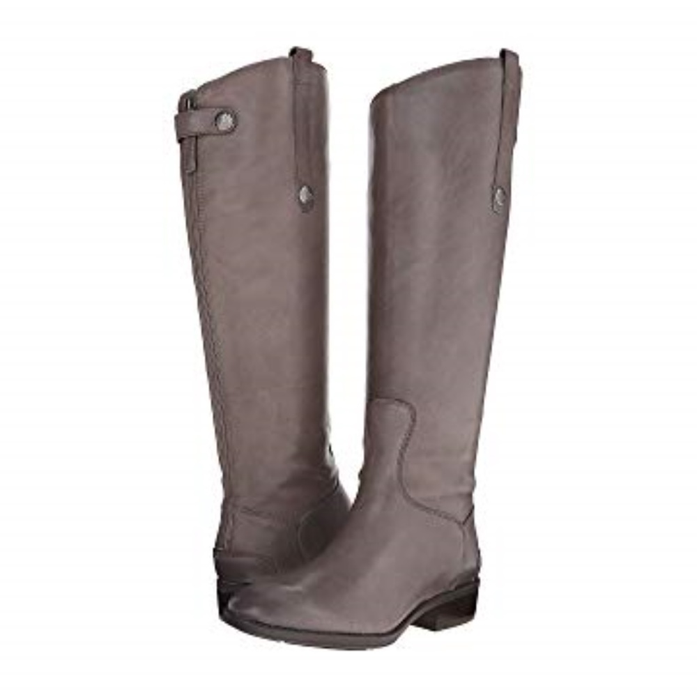 Sam Edelman Penny Leather Riding Boot Gray